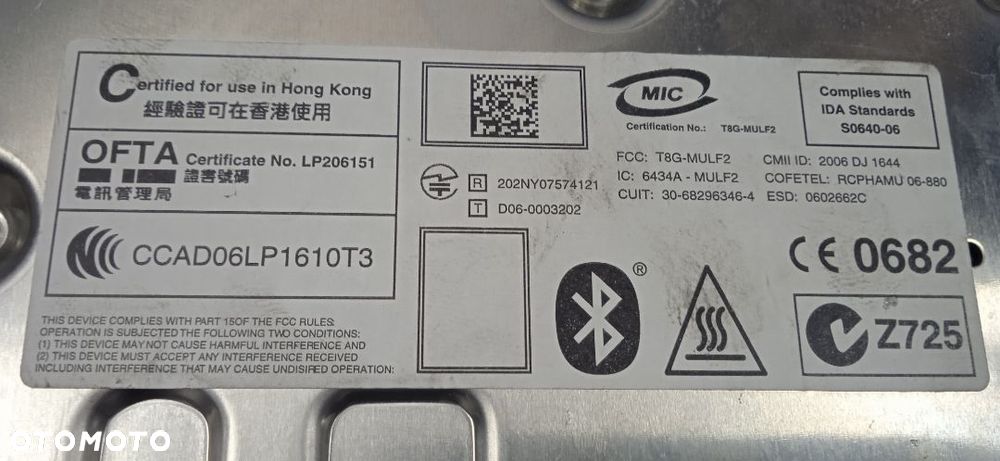 Moduł Bluetooth BMW E91 E90 CCAD06LP1610T3 - 3