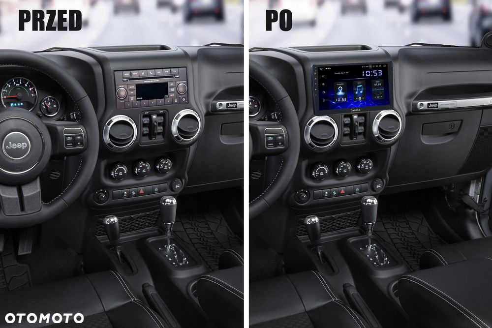 jeep wrangler jk 11-18 radio nawigacja 10.2 android carplay 6/64 gb - 3
