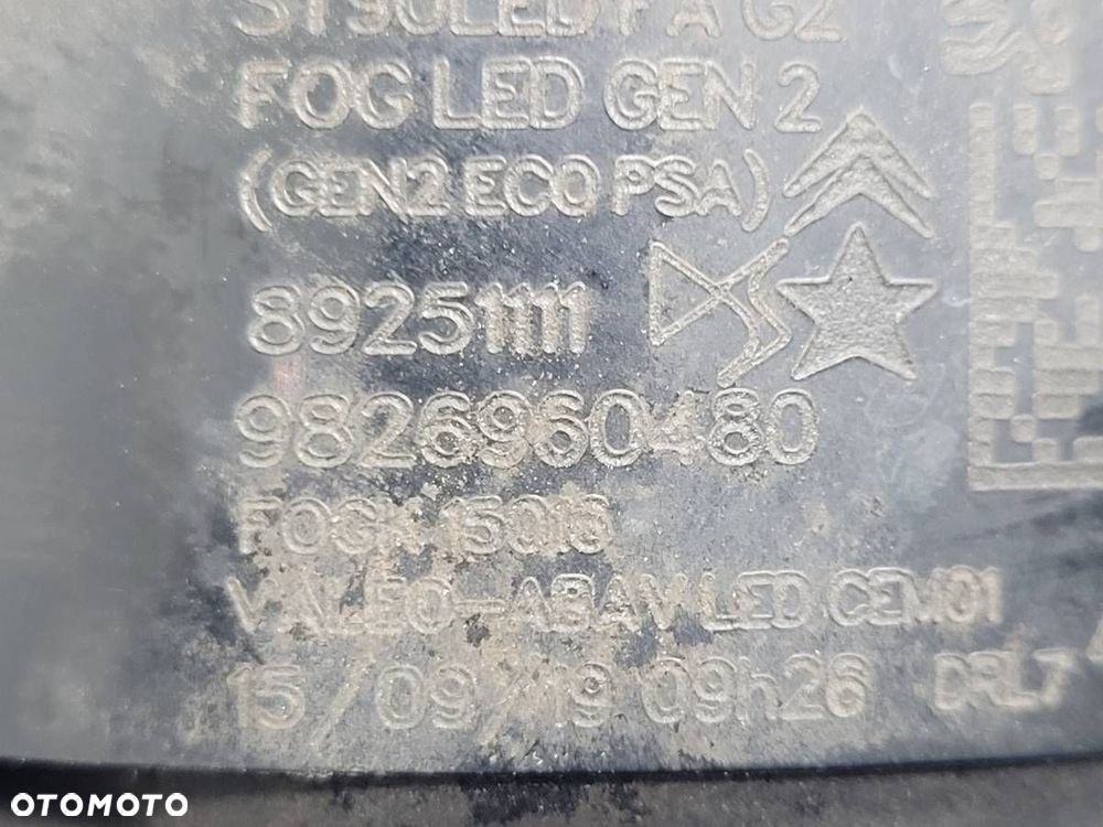 HALOGEN LED PRZÓD LAMPA 9826960480 PEUGEOT 5008 II 2019 EUROPA - 7