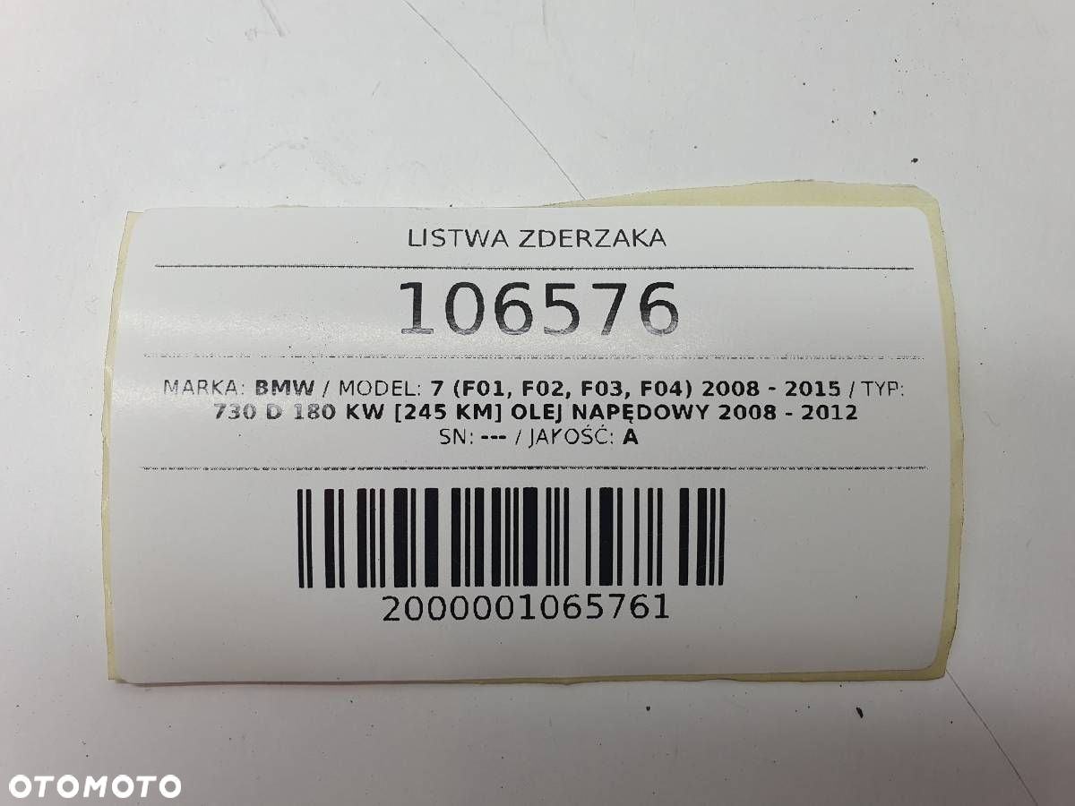 LISTWA DOKŁADKA ZDERZAKA TYŁ BMW F01 TITANSILBER - 7