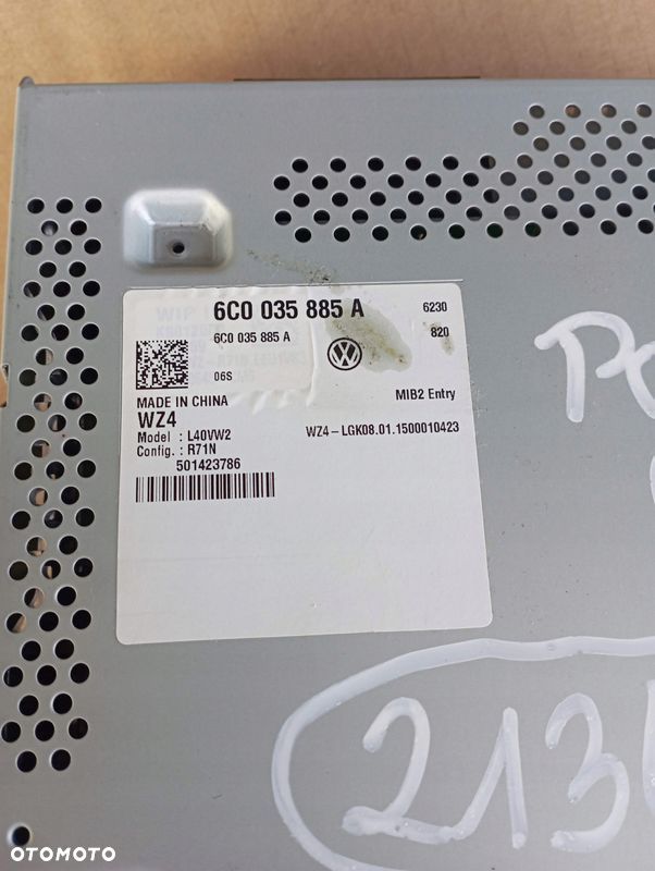 VW POLO 6C RADIO EKRAN WYŚWIETLACZ 6C0035885A - 2