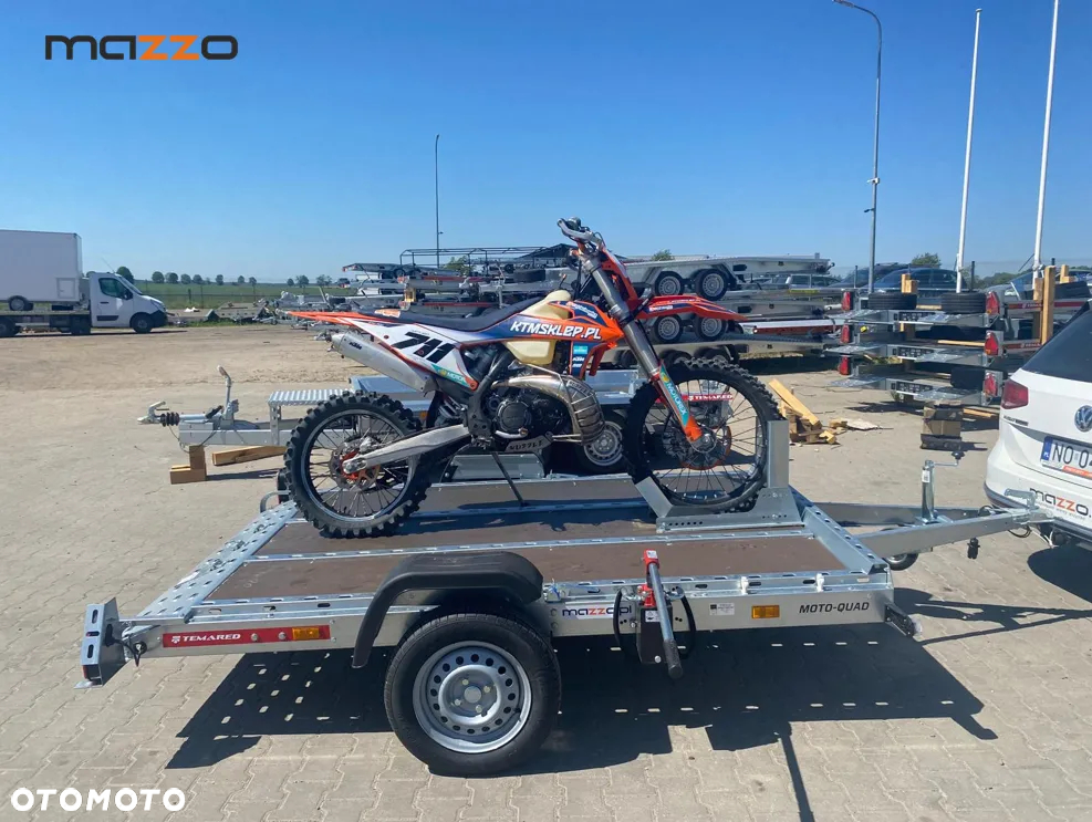 TEMARED DOSTAWA! Przyczepa MOTO-QUAD 2616 wym. 264 x 161cm Solidna przyczepa do przewozu motocykli, UCHYŁ hydrauliczny, DMC 750kg - 10