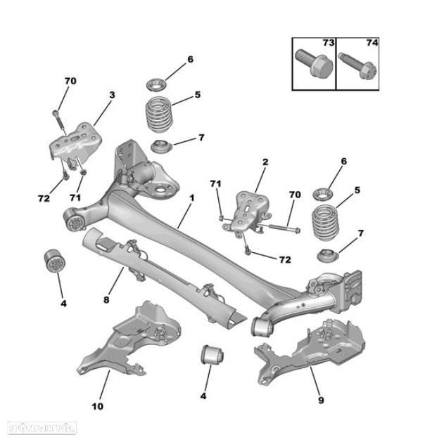 CHARRIOT TRASEIRO PEUGEOT 2008 (P1) ALLURE - 1
