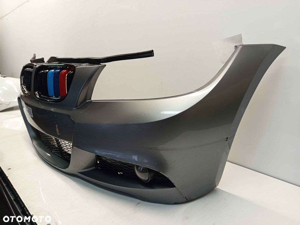 ^ ZDERZAK PRZÓD PRZEDNI BMW E90 E91 LIFT FL M PAKIET ///M SPACEGRAU SZARY HALOGENY - 3