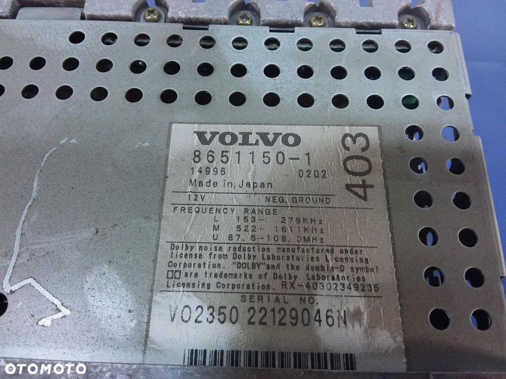 VOLVO S60 I V70 II RADIO FABRYCZNE HU-403 8651150 - 5