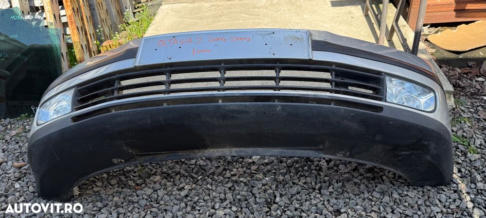 Bara fata SKODA OCTAVIA 2 an 2004-2007 cu halogene, grile si ornamente - 4