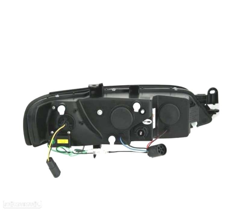 FARÓIS OPEL VECTRA B 99-02 LUZ DIURNA LED FUNDO NEGRO - 2