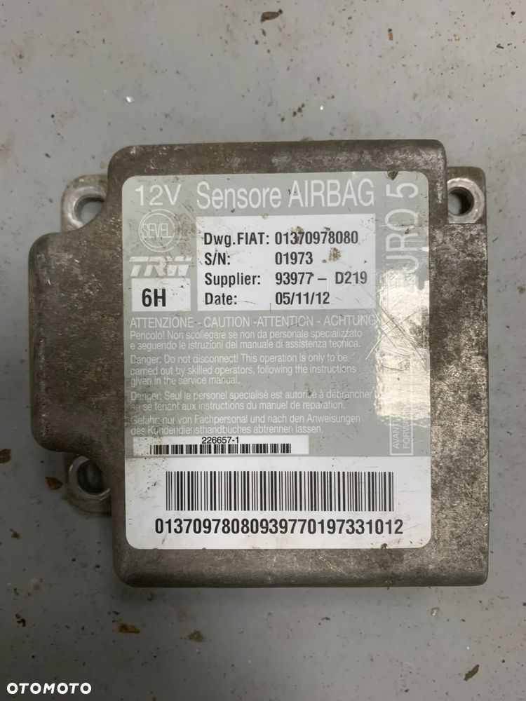 JUMPER BOXER DUCATO 2011-2022r modul airbag 01370978080