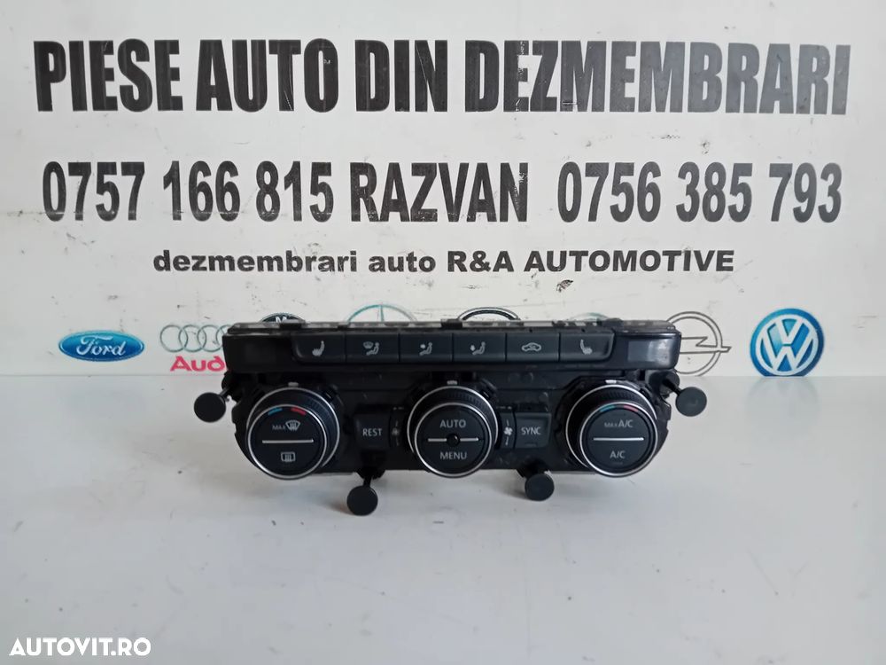 Panou Modul Comenzi Clima Dublu Climatronic Vw Passat B8 Arteon Cod 5G0907044DP Incalzire In Scaune - 2