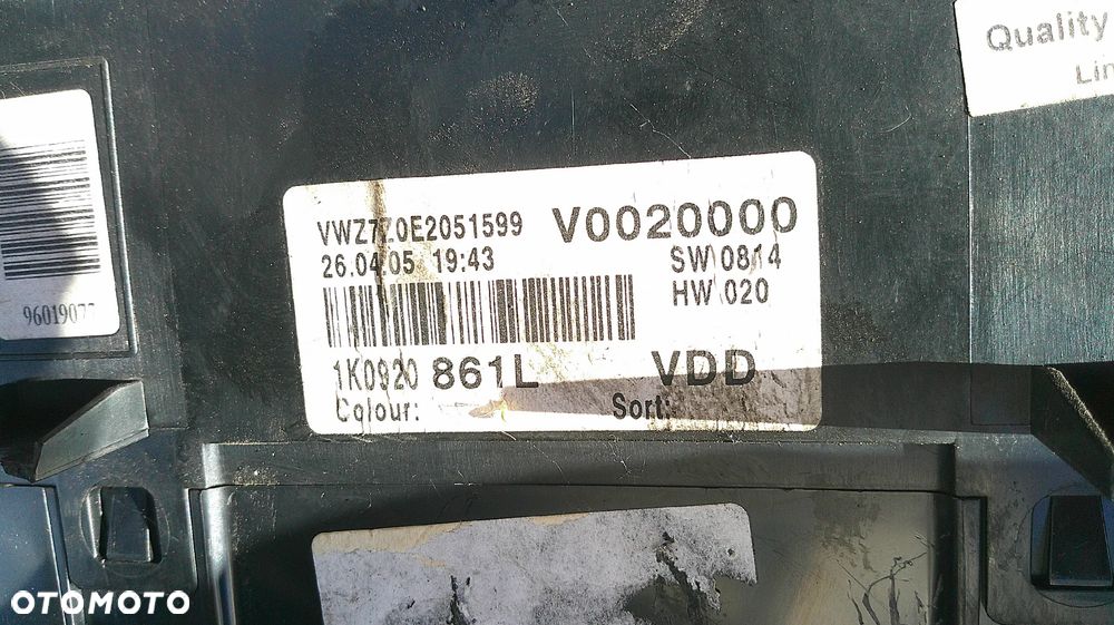 VW GOLF V 5 1.6 16V IMMO ZESTAW STARTOWY 03C906056CB - 6