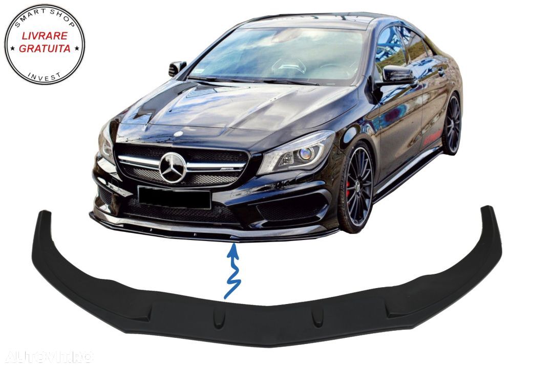 Prelungire Bara Fata Mercedes CLA45 C117 X117 (2013-2016) Negru Lucios- livrare gratuita - 1