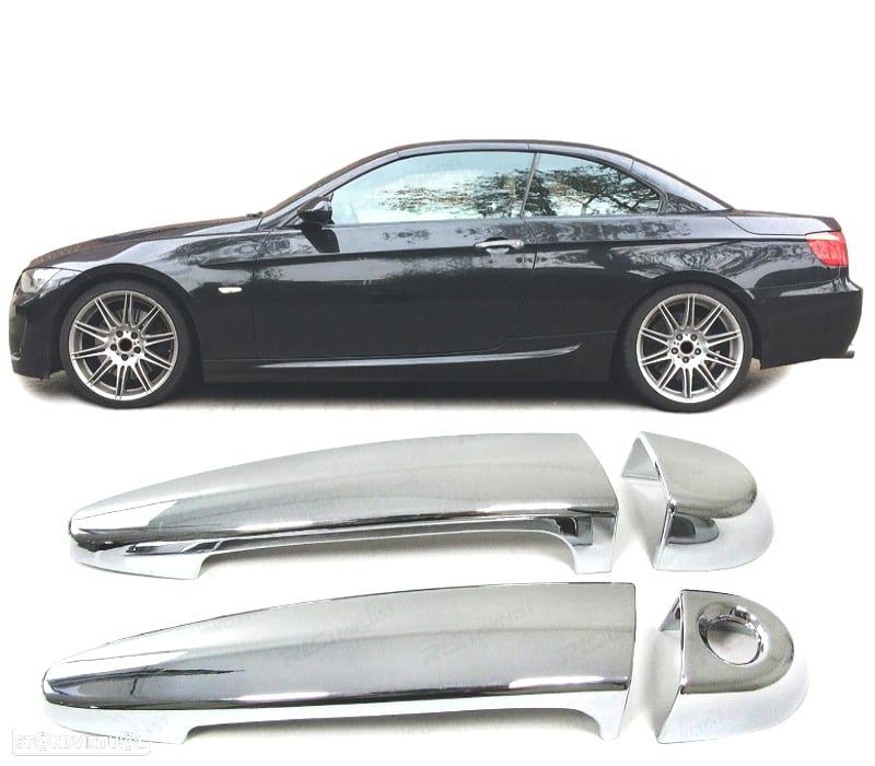 CARCAÇAS PUXADORES PORTA BMW E92 E93 1ER E81 E82 E88 CROMADO - 1