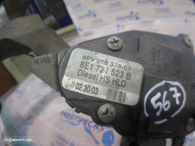 Pedal 8E1721523B AUDI A4 B6 2003 1.9TDI 130CV 4P CINZA - 3