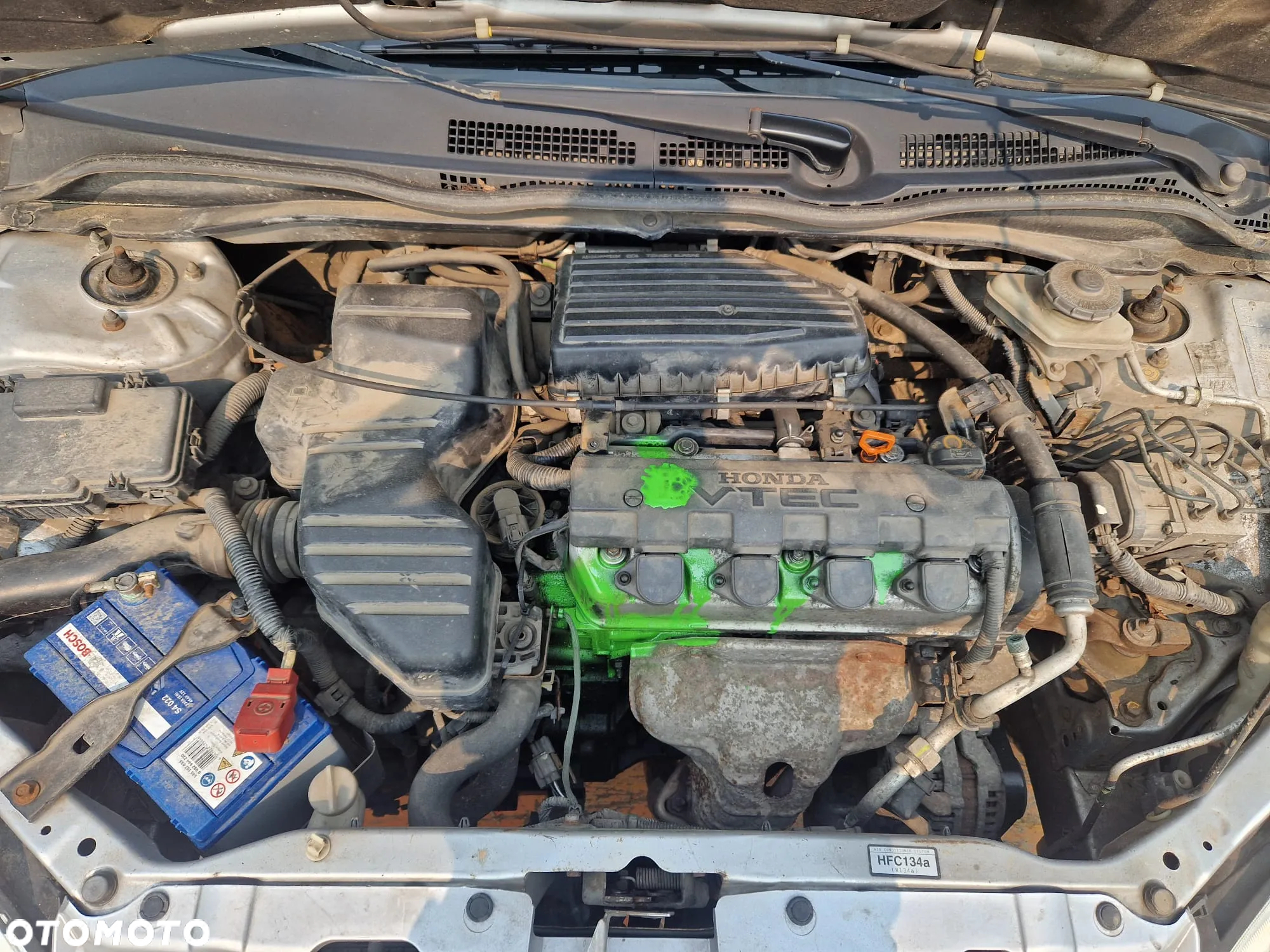Honda CIVIC VII 3D (EM2) 2001-2005 Silnik 1.6 i D16V1 110KM/81kW NH623M na części drzwi zderzak maska - 4