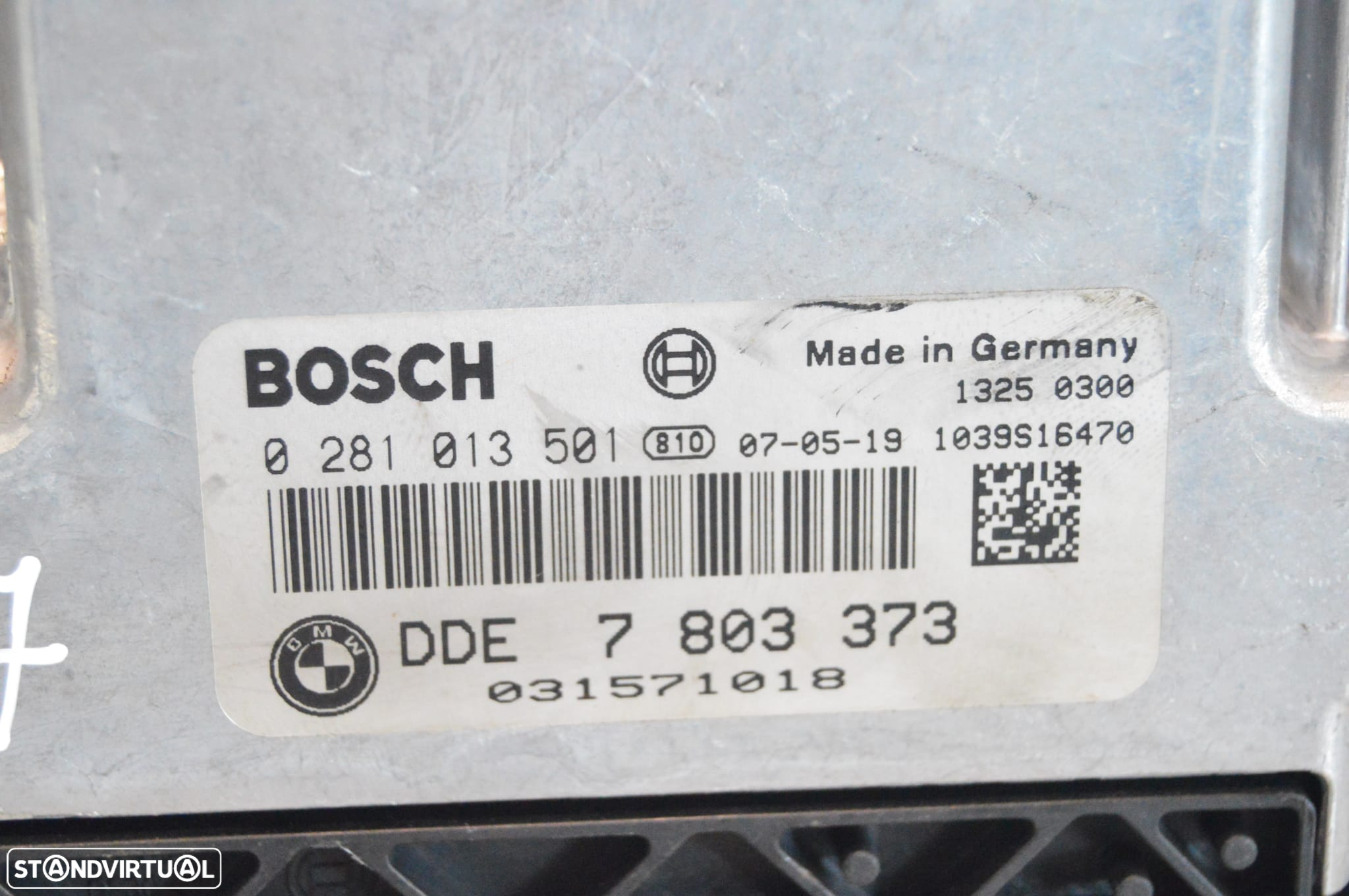 CENTRALINA ECU MOTOR BOSCH BMW 0281013501 DDE7803373 7803373 031571018 1039S16470 BMW SERIE 3 E87 E90 E91 E60 E61 04-08 2.0D 163 CV M47N2 204D4 - 6