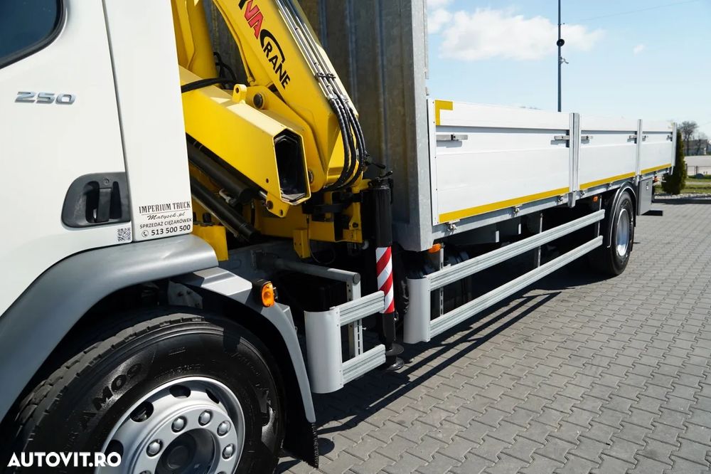 DAF LF 250 / 4X2 / LIVRARE - 7.30 + HDS HYVA HB 150XE3 / RADIOCOMANDĂ / ROTATOARE / MAX. CAPACITATE DE RIDICARE: 5200 KG / EURO 6 - 16