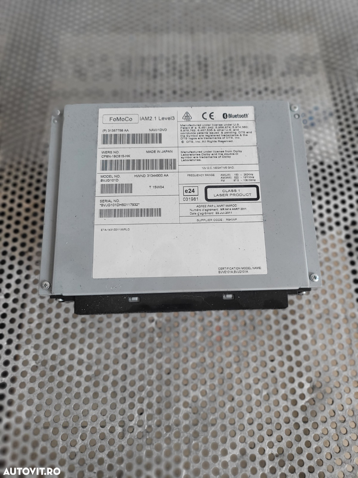 Modul Unitate Navigatie Radio Cd Dvd IAM2 Level 3 Land Rover Range Rover Sport L494 Evoque Jaguar An 2014-2015-2016-2017-2018 Cod CF6N-18C815-HK - 5