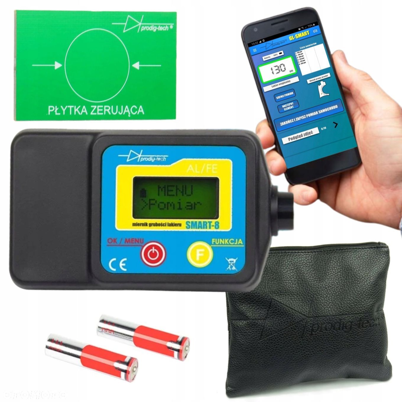 MIERNIK TESTER GRUBOŚCI LAKIERU GL-SMART-8 APLIKACJA WBUDOWANA SONDA - 1