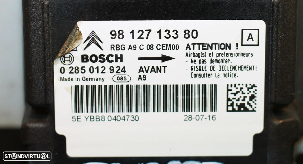 CENTRALINA DE AIRB AG PEUGEOT 208 - 5