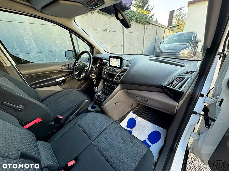 Ford Transit Connect 3 osoby LONG MAXI Klima Navi Kamera Czujniki parkowania GrzSzyba Bluetooth Apple Car Play Android Auto Bagażnik dachowy Hak Nowy rozrząd i oleje Gotowy do jazdy Pełny 2019 rok - 34