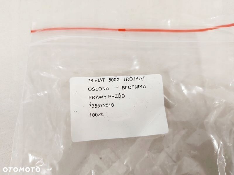 fiat 500x 500 x trójkąt błotnika prawy przód osłona prawa przedni 735572518 - 5