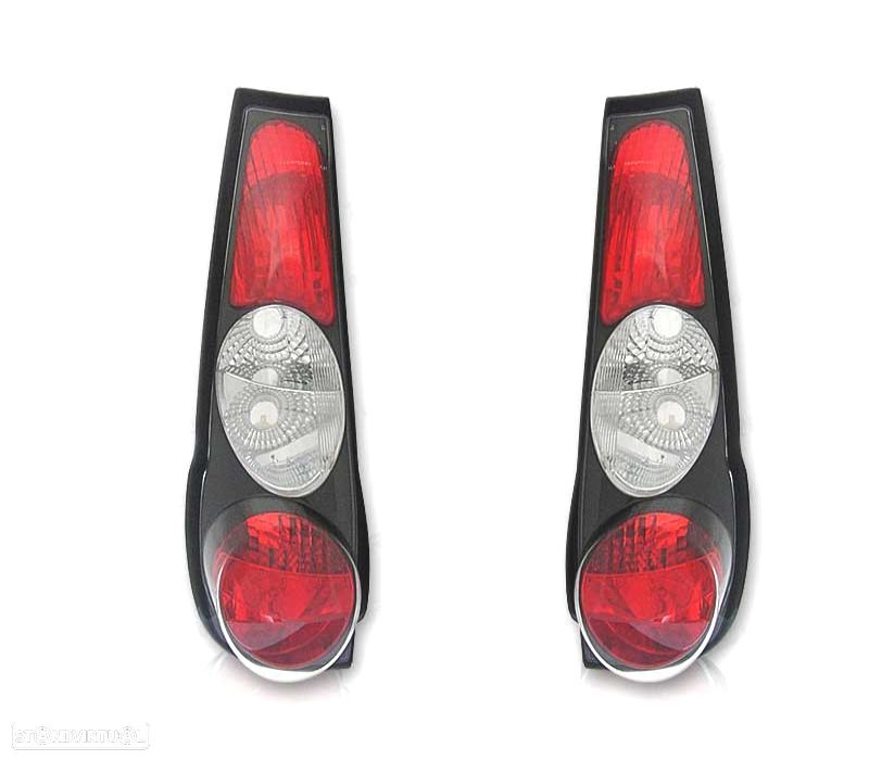 FAROLINS TRASEIROS FIAT PUNTO 93-99 LOOK LEXUS PRETO - 1