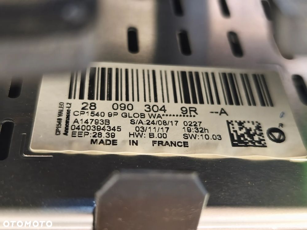 WYŚWIETLACZ RADIA NAWIGACJI DUŻY TABLET 280903049R RENAULT MEGANE IV - 5