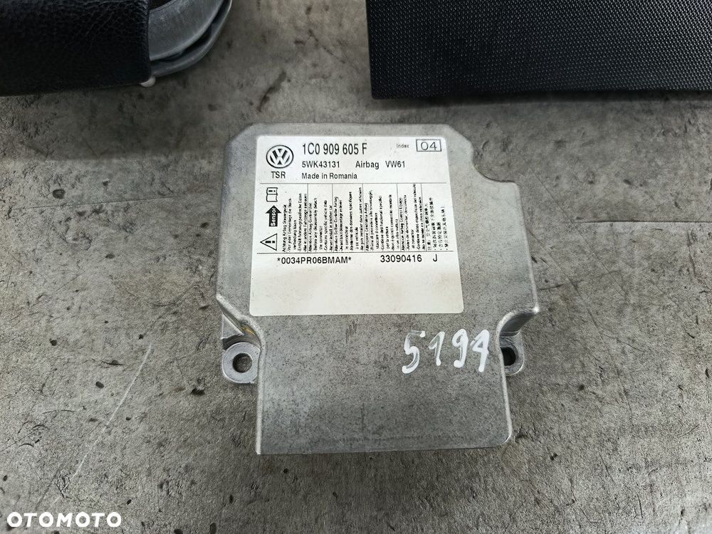 ZESTAW PODUSZEK AIRBAG, PASY PRZÓD, SENSOR SKODA FABIA II  5J0880201B TRW - 4