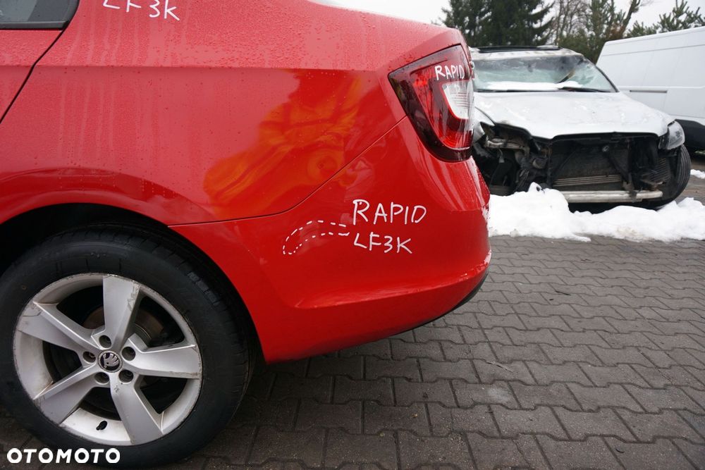 ZDERZAK TYLNY RAPID NH3 LIFT LB LIFTBACK LF3K  CZERWONY SKODA 2017-2019 - 3