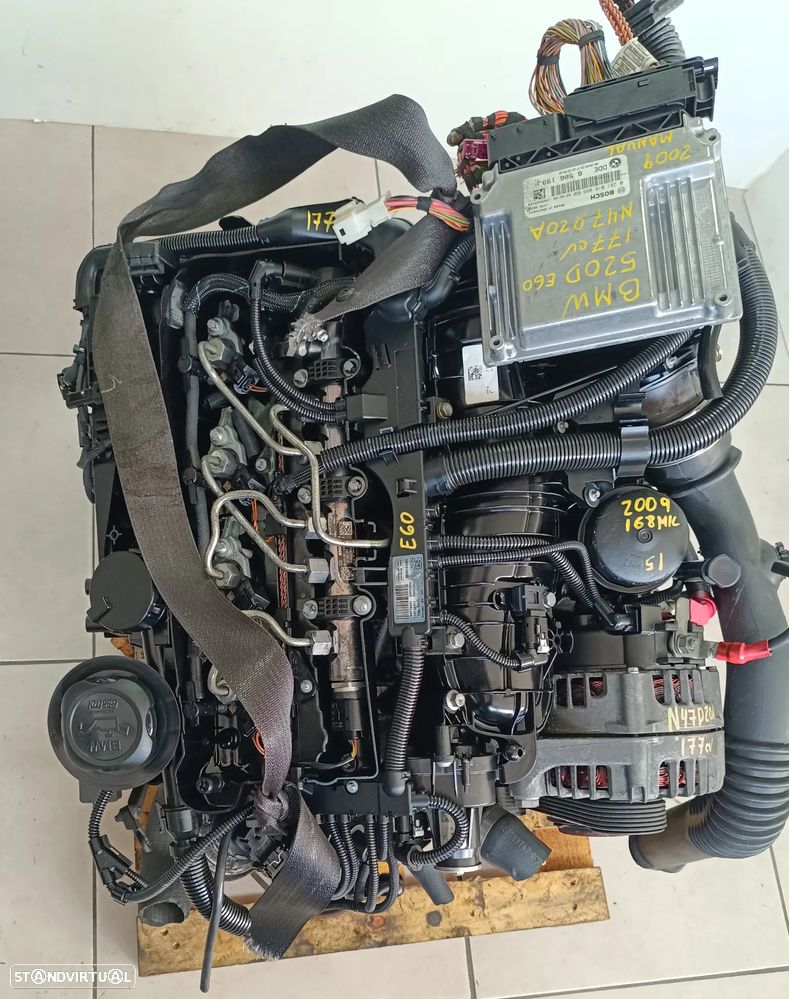 Motor n47 BMW 520D 177cv E60 168 mil km 2009 N47D20A - 2