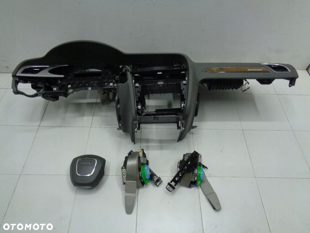 audi a4 b8 8k 08r-deska siwa poduszki airbag pasy komplet europa - 1