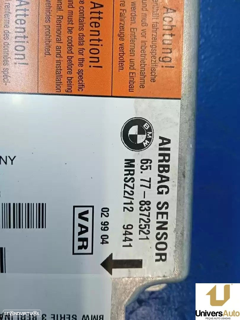 CENTRALINA AIRBAG BMW 3 1999 -65778372521 - 2