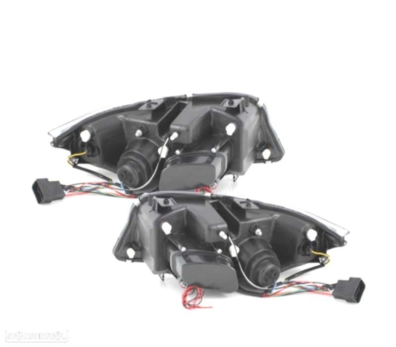 FARÓIS BMW E90 E91 05-08 ANGEL EYES FUNDO PRETO - 3