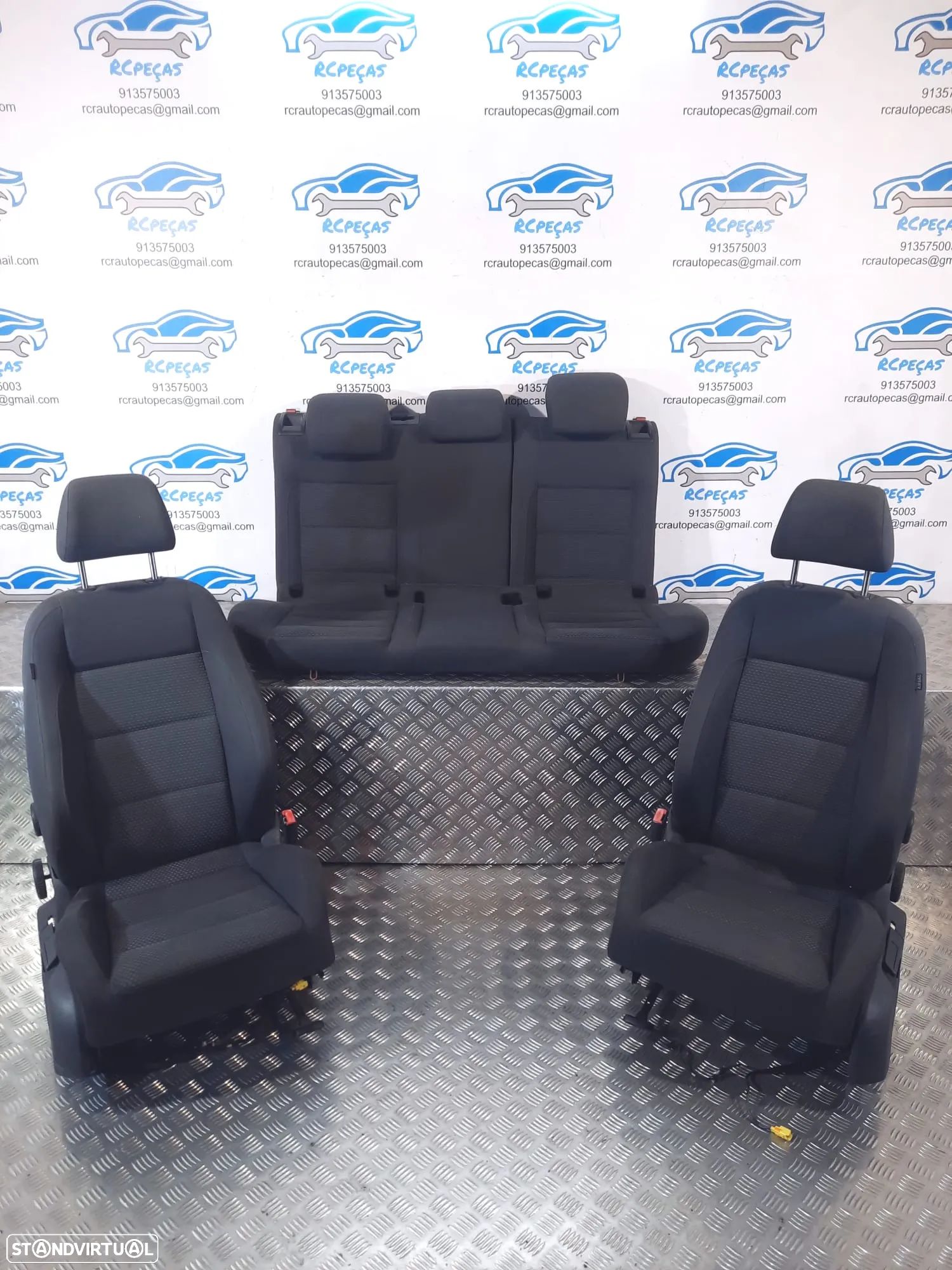 BANCO BANCOS FRENTE FRONTAL TRASEIRO TRÁS VOLKSWAGEN VW GOLF V 5 MK5 VARIANT 1K0885405FQVYL TECIDO ARBAIG AIRBAGS - 1