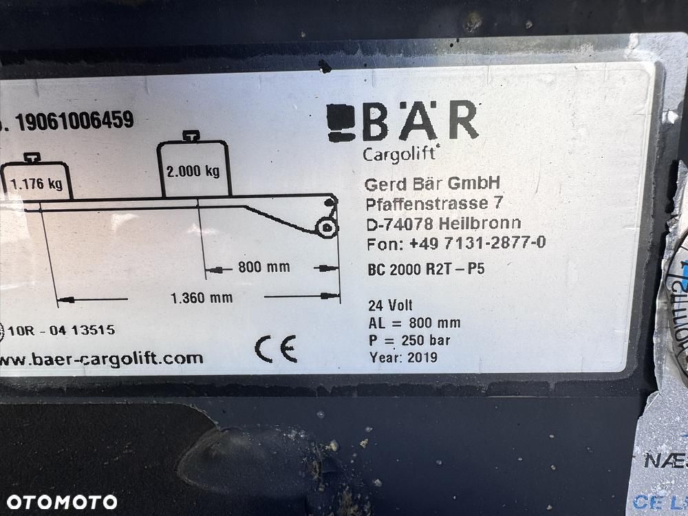 Krone BAR - paletstop / CARRIER Vector 1550 - 34
