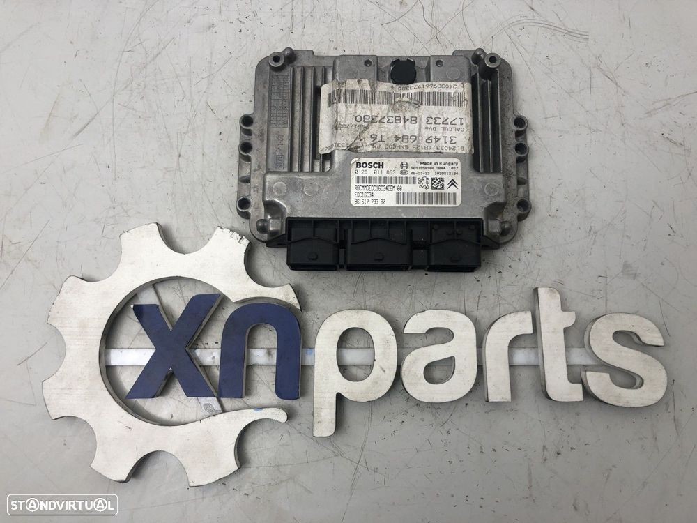 Centralina do motor ECU Usado PEUGEOT 307 1.6 HDi 0281011863 0 281 011 863 MOTOR... - 1