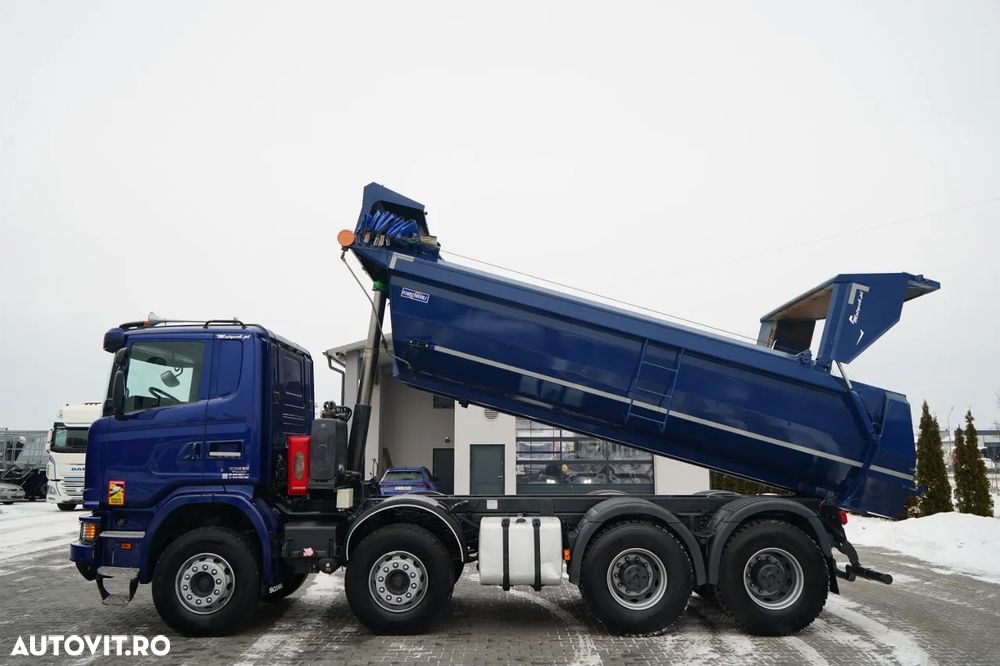 MAN G 490 / 8x4 / BASCULATOR SPATE / CLAPETĂ HIDRAULICĂ / CORTINĂ AUTOMATĂ / MANUALĂ / EURO 6 - 2