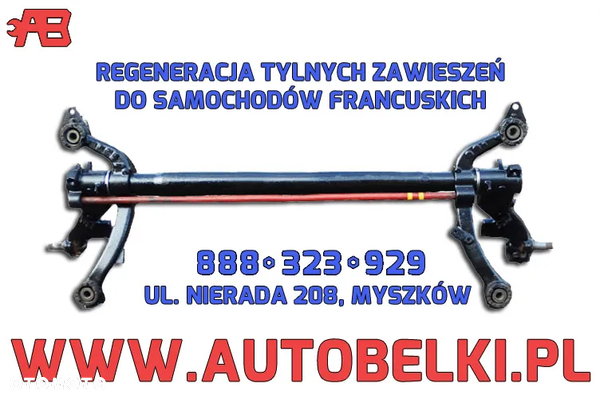 Tylna belka PEUGEOT 206 SW z ABS Regeneracja MYSZKÓW ŚLĄSK 2 lata gwarancji