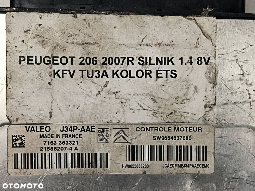 KOMPUTER PEUGEOT 206 SW9664637080 - 4