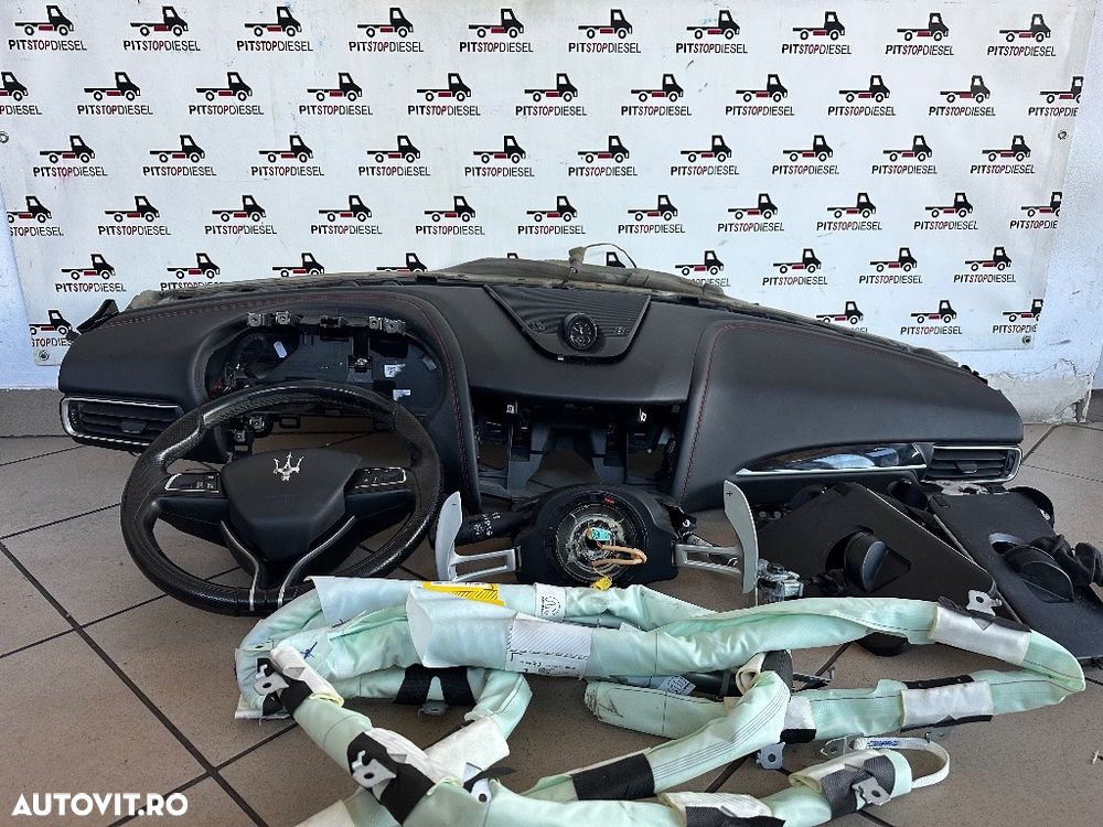 Kit Airbag complet MASERATI LEVANTE plansa bord volan centuri cortina airbag padele 2016 2017 2018 2019 2020 - 1