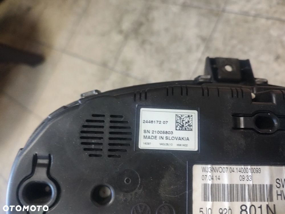 SKODA FABIA II LIFT 1,6TDI LICZNIK ZEGARY 5J0920801N - 3