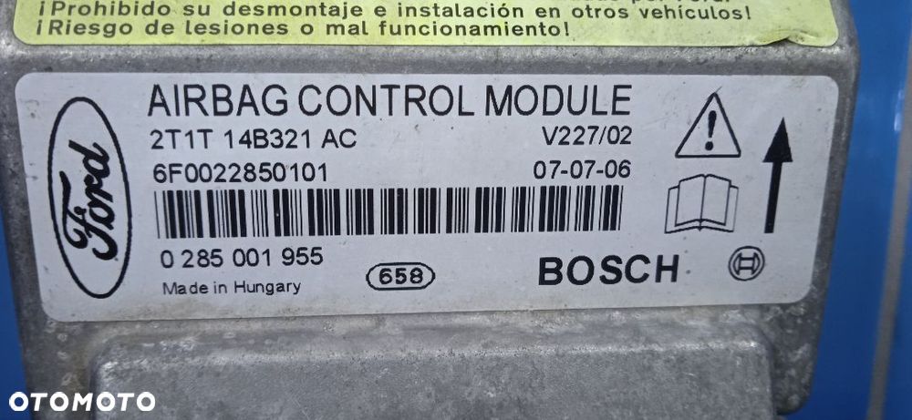 Moduł sensor Airbag Ford Transit Connect 2T1T14B321AC - 3
