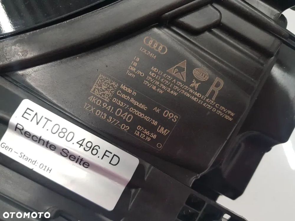 Lampa reflektor prawy przód full led AUDI A6 C8 EUROPA 4K0941040 - 11