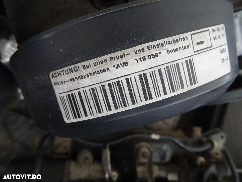 Motor Volkswagen Passat 1.9 TDI AVB 101 CP din 2002 fara anexe - 3