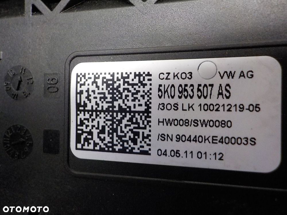 VOLKSWAGEN GOLF VI PRZEŁĄCZNIK ZESPOLONY 5K0953507AS 5K0953513L - 2