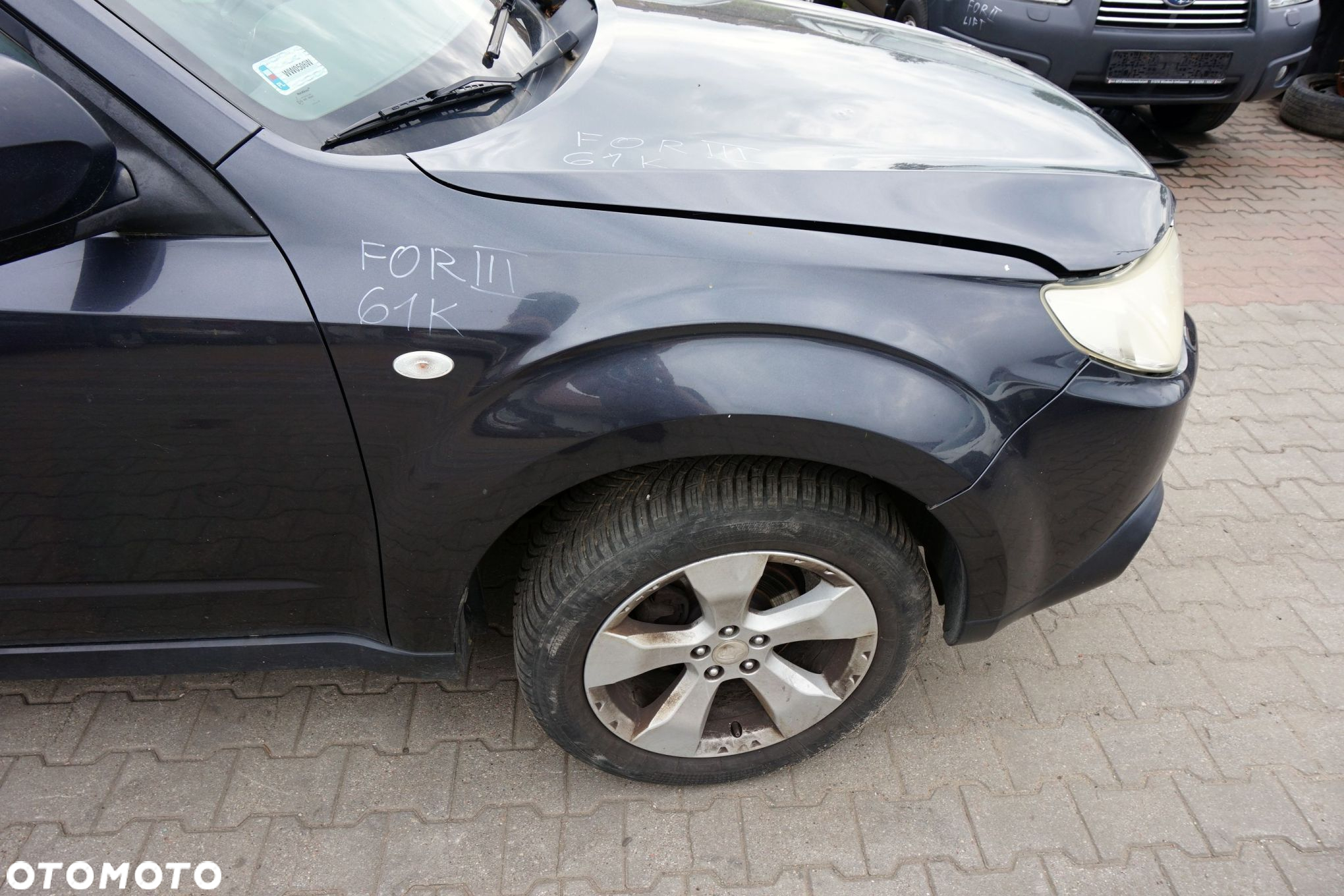 MASKA ZDERZAK BŁOTNIKI LAMPY FORESTER III SH 61K  SUBARU 2008-2013 SZARY PRZÓD KOMPLETNY - 14