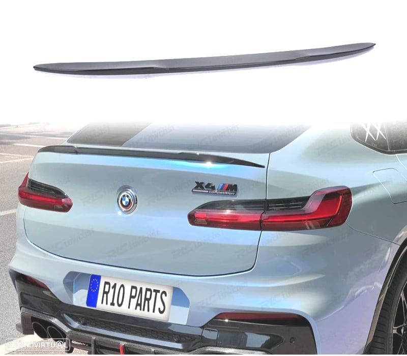 AILERON SPOILER TRASEIRO BMW X4 G02 18- LOOK M PERFORMANCE PRETO BRILHANTE - 1