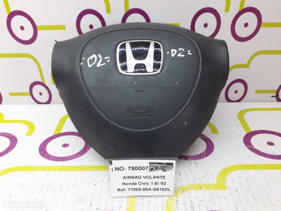 Airbag Condutor Honda Civic 1.6 i 160 Cv de 2002 - Ref: 77800-86A-G810DL - NO780007 - 1