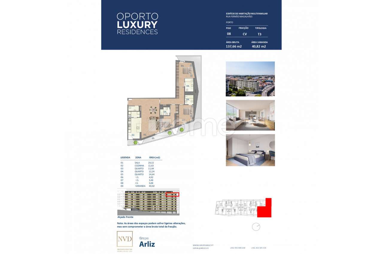 Novo empreendimento Oporto Luxury Residences - Apartamento T3 CV - Grande imagem: 2/15