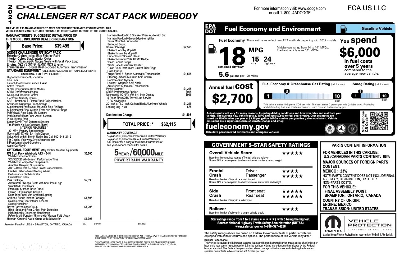 Dodge Challenger 6.4 Scat PackWidebody - 37